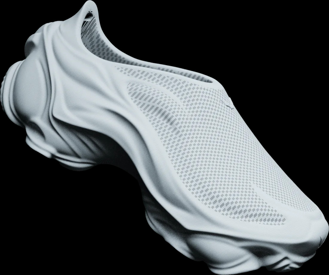 White 3D printed VAMPYRO shoe